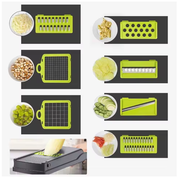 Vegetable Chopper Cutter Mandoline Slicer Cheese Grater - Food Onion Salad Veggie Chopper with Container - Kitchen Tools Gadgets