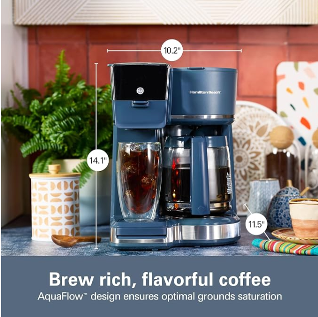 Hamilton Beach 2-Way Drip Coffee Maker & Single Serve Coffee Machine