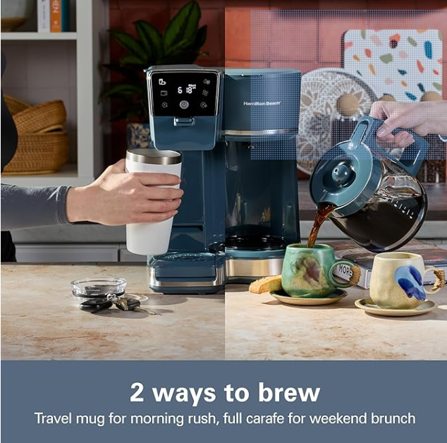 Hamilton Beach 2-Way Drip Coffee Maker & Single Serve Coffee Machine